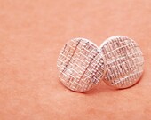 Silver Straw Post Earrings (Pure Silver Earrings)