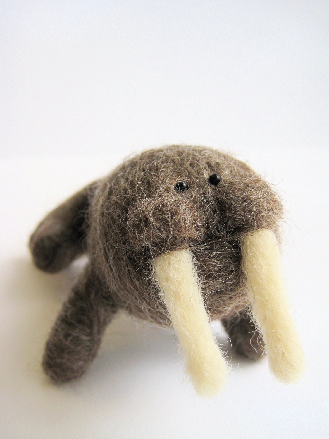 Felt Walrus - Needle Felt Animal Sculpture