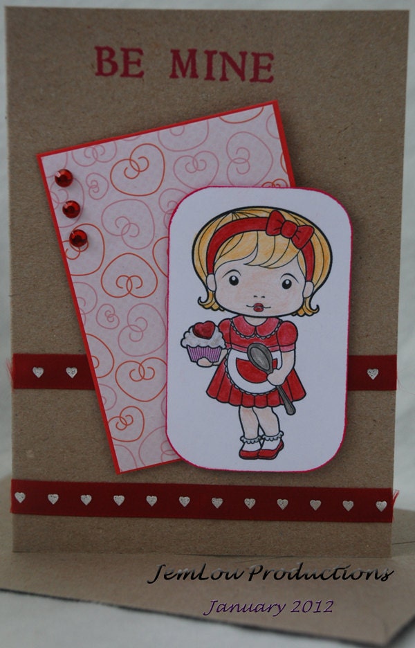 Be Mine Valentine Card Handmade Card I Love You