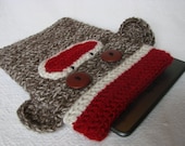 Sock Monkey Kindle Kobo Nook eReader Sleeve Cover Christmas Chanukah (Hannukah), birthday (red, white & brown)