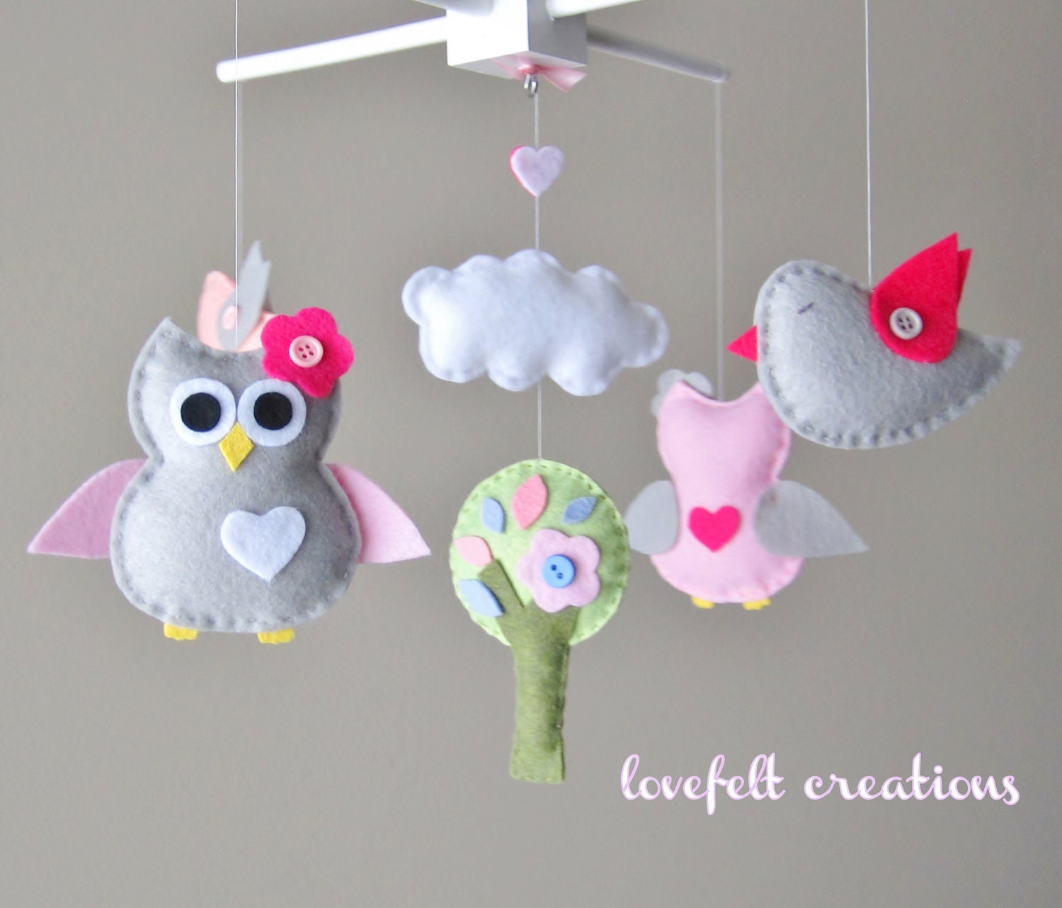Baby Mobile - Owl and birds mobile - Pottery Barn Brooke Bedding