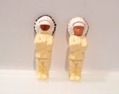 Native American Figure Indian Chief Plastic Toy destash collectible figurine Novelty Retro Vintage 50s Home Decor FREE SHIP