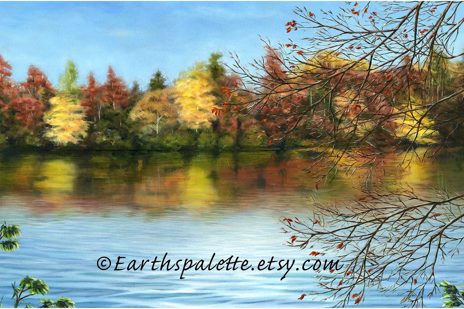 Landscape scenic painting 8x10 print from original oil painting home decor earthspalette