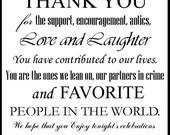 Custom Printable Wedding Thank You Card