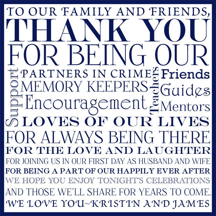 Custom Printable Wedding Thank You Card