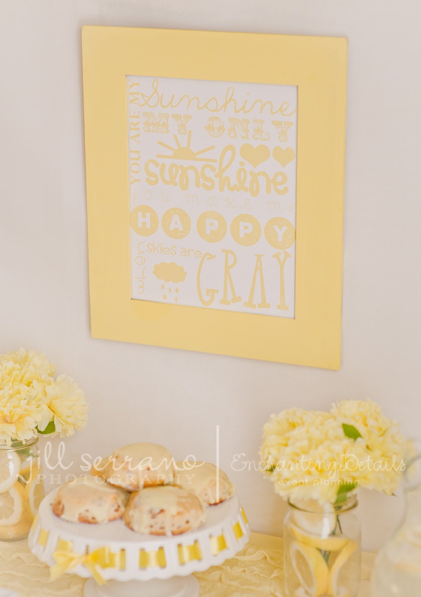 SUNSHINE 8x10 Subway Art Print "Hello, Sunshine", As Seen on Amy Atlas