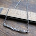 grey ROUGH DIAMOND one inch row oxidized sterling necklace