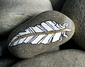 Peace Feather II / Painted Rock/ Sandi Pike Foundas/ Cape Cod