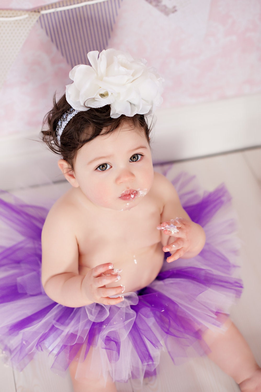 Baby Tutu Skirt Lavender Purple Custom Newborn Photo Prop Sewn girls 1st  Birthday by American Blossoms