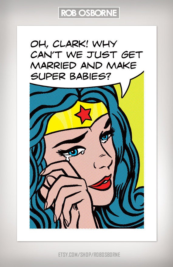 OH CLARK Wonder Woman Comic Book Pop Art Print 11x17 by Rob Osborne