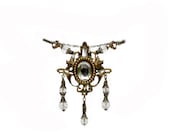 Victorian Crystal  Necklace - Gothic Victorian Jewelry - Vintage Inspired Jewelry