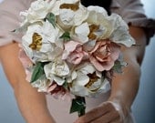 Custom made paper flower wedding bouquet