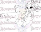 Digital Stamps - Karate Kick - Girl Digi, Digital Image