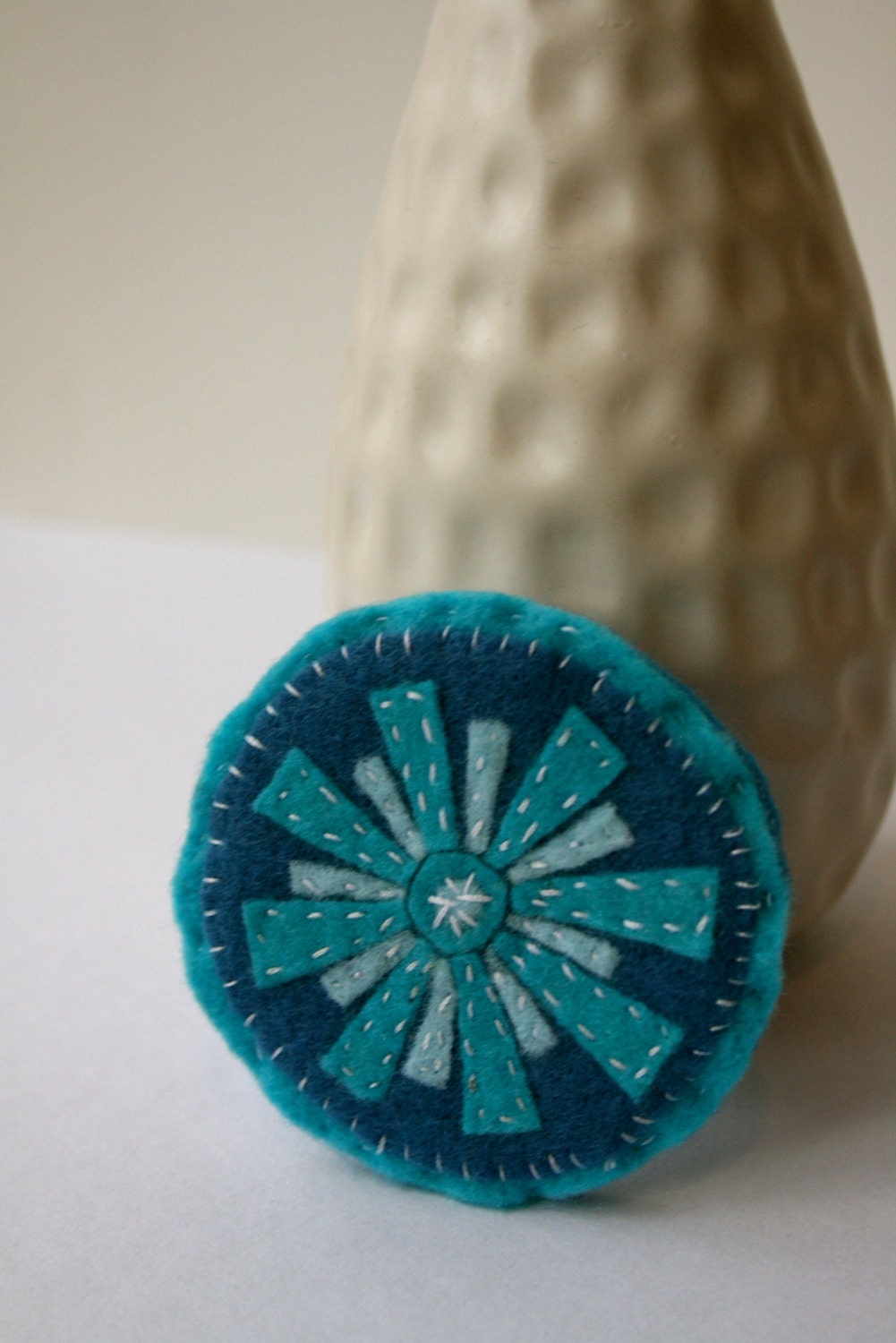 Turquoise Felt Star Clip