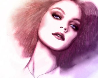 Pressed Petals- Fashion Illustration Fine Art  Poster Print