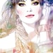 Exotic Efflorescence - Watercolor Fashion Illustration Print