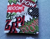 Kindle touch, Nook Color tablet , Ereader cover, Book Style,  Zap .. Made to order