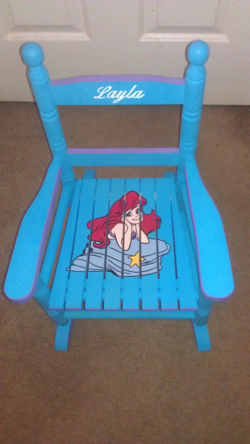 Children's Made to Order, Hand-Painted Spindle Rocking Chair