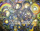 Giclee Print of Original ROMANTIC Abstract Painting- "Chocolate"