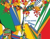 Art Print - Limited Edition Giclee Print - Haitian Folktale Wall Art - "Orange Tree"