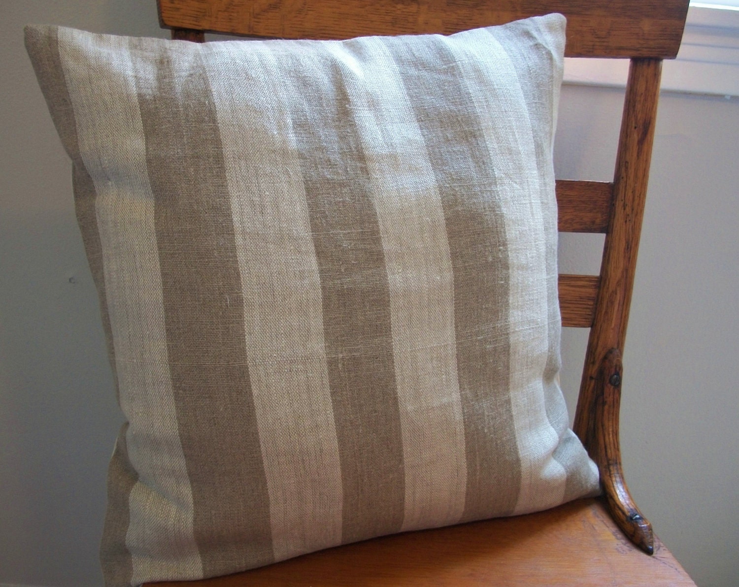 Italian linen pillow cover // cinnamon dolce // 18 x 18 square // cottage chic MADE TO ORDER - FightingforJoy