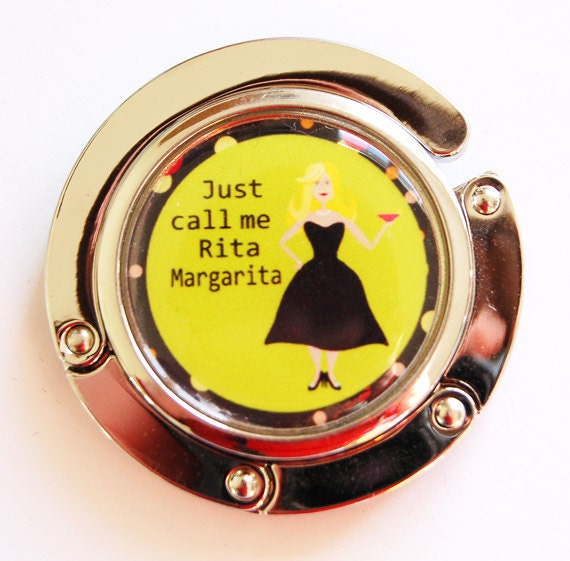 Folding Purse Hanger, Handbag Hook, Purse Hook, Funny purse hook, Humor, Margarita, folding purse hook