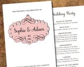 Printable Wedding Program -- French Vintage No. 3 Collection
