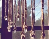 raw quartz point necklace. warrior of light talisman.  'in stock/ ready to ship'