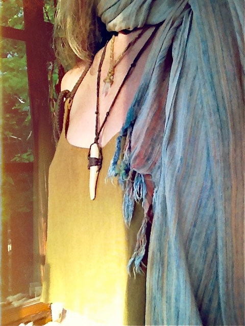 scavenged deer antler necklace. warrior of light talisman. 'in stock/ ready to ship'