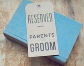 5 Kraft Reserved Seating Signs for Rustic Weddings (Custom)