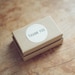 48 Thank You Hand-Stamped White Circle Stickers