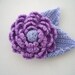 Crochet Large Corsage Brooch Lilac Rose Crochet Jewellery