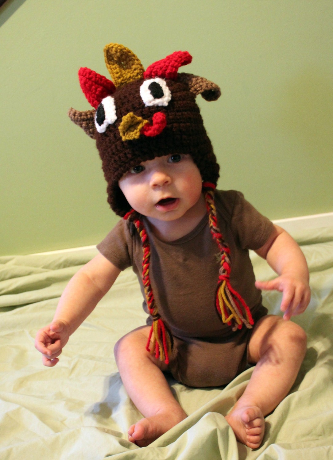 Crochet Turkey Toddler or Baby Hat