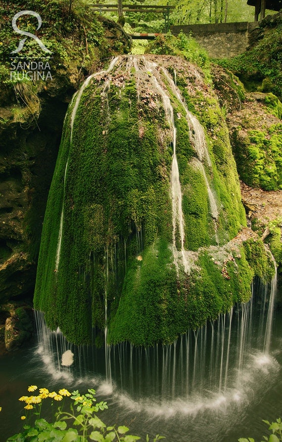 Beautiful unique waterfall in a forest, nature photography, 8x10-12in high quality print, waterfall, Romania
