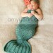 Crochet Mermaid Tail & Headband Photography Prop - Newborn