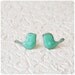 Bird Jewelry - Little Mint Birds Earrings -post earrings
