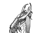 Dragon - Alter Ego Illustration (Digital Art Print From Original Drawing)