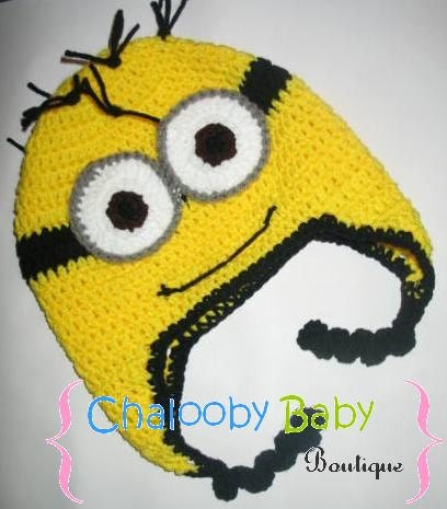 Minion hat with ties