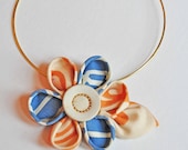Orange and blue chocker, gators, auburn university, preppy and fresh