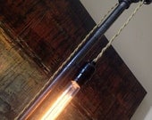 Edison Bulb Industrial Floor Lamp - Pipe Fixture - Steampunk Furniture - Pendant Lighting