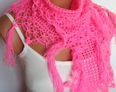 2013 trends pink scarves, hand knit, women scarves. Personalized Design. Latest Fashion. scarf, neckwarmer, scarflette...