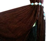 DISCOUNTED- Vintage Prairie Duster New With Original Tags - Brown Boho Hippie Sleeveless Dress