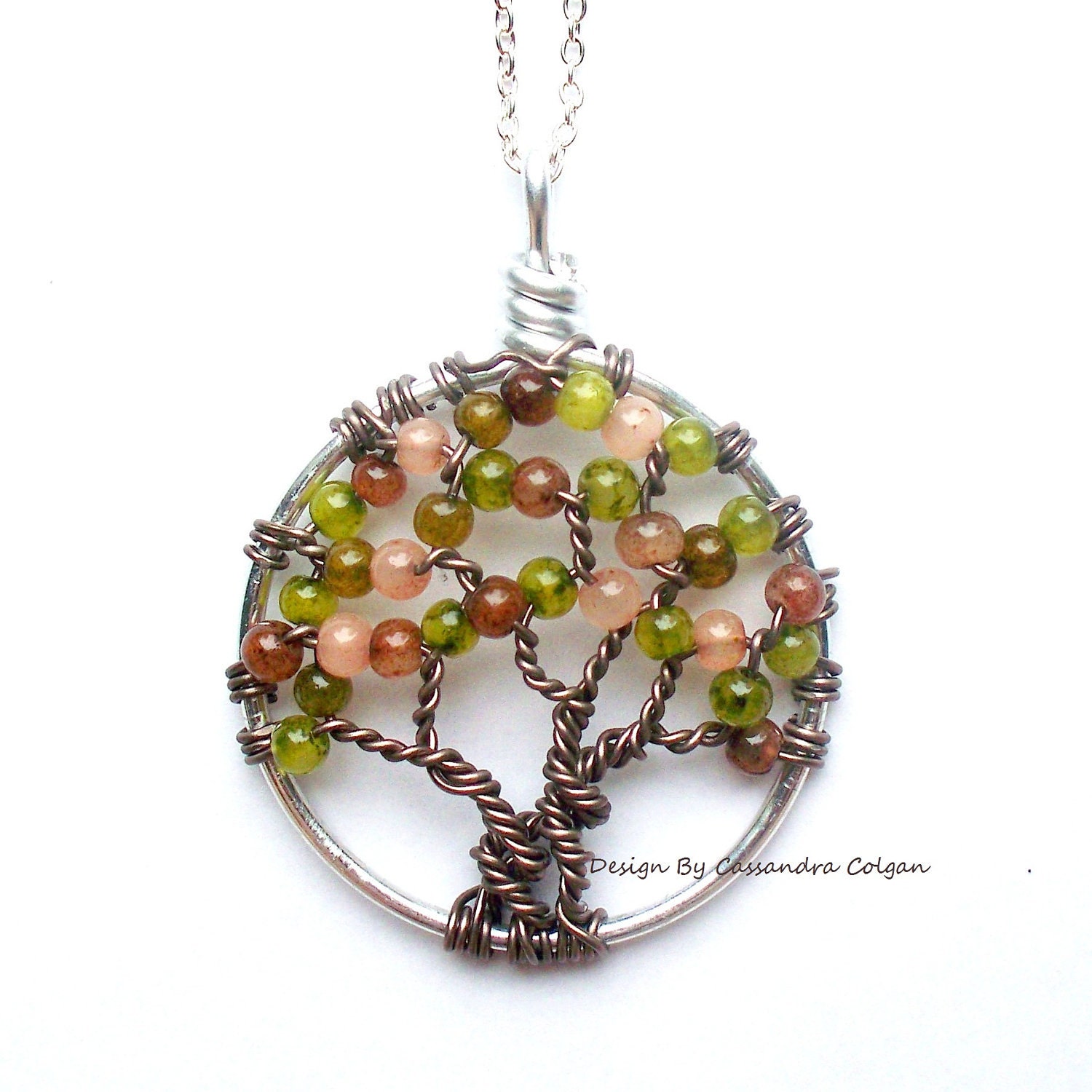 The Fertility Tree, Apple Blossom Wire Tree of Life in Pink, Burgundy, and Green, Mother,