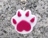 Paw Print Collar Charm Coose Your Favorite Color Combo