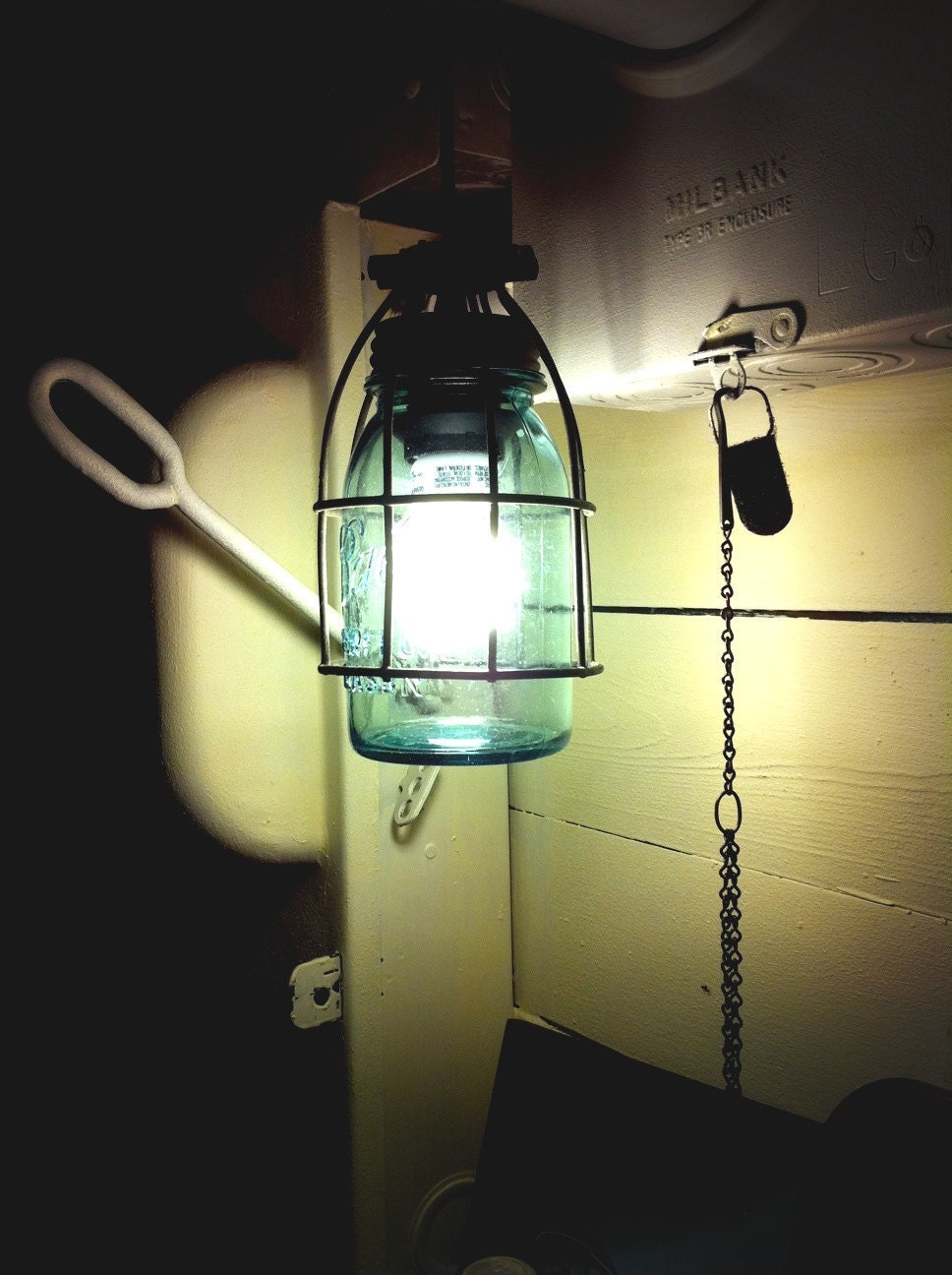 Mason Jar Light, Single Drop Chandelier