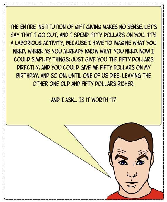 Blank Card - Sheldon's birthday rant.