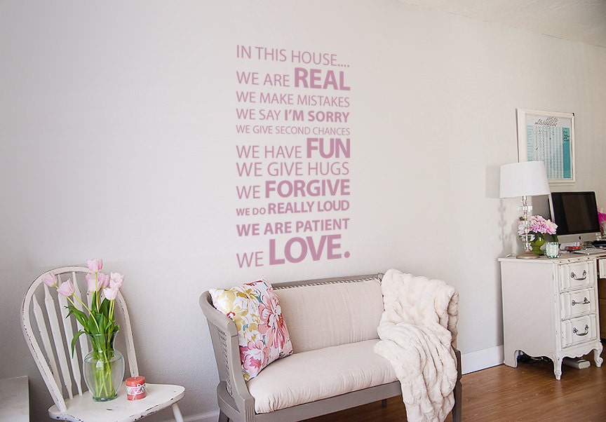 In this House Wall Sticker family quote