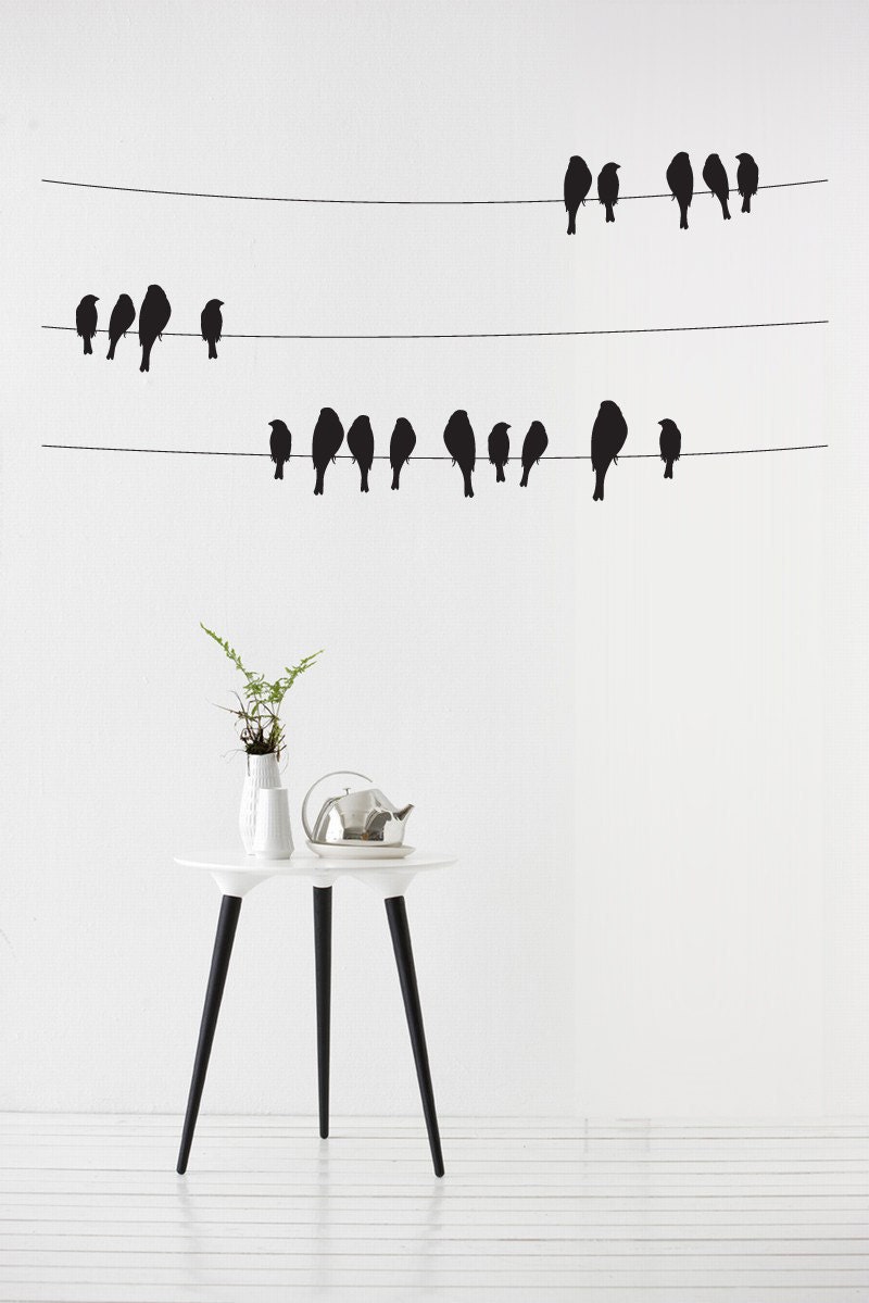 Birds on a wire Vinyl Wall Sticker