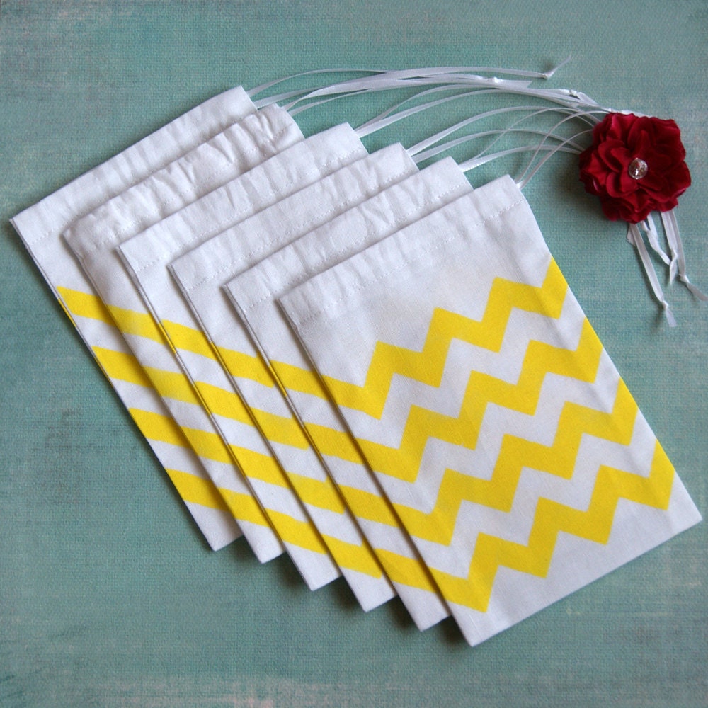 Chevron Favor Bags - Set of 6 Zig Zag Favor Bags - Easter Candy Bags Il_170x135