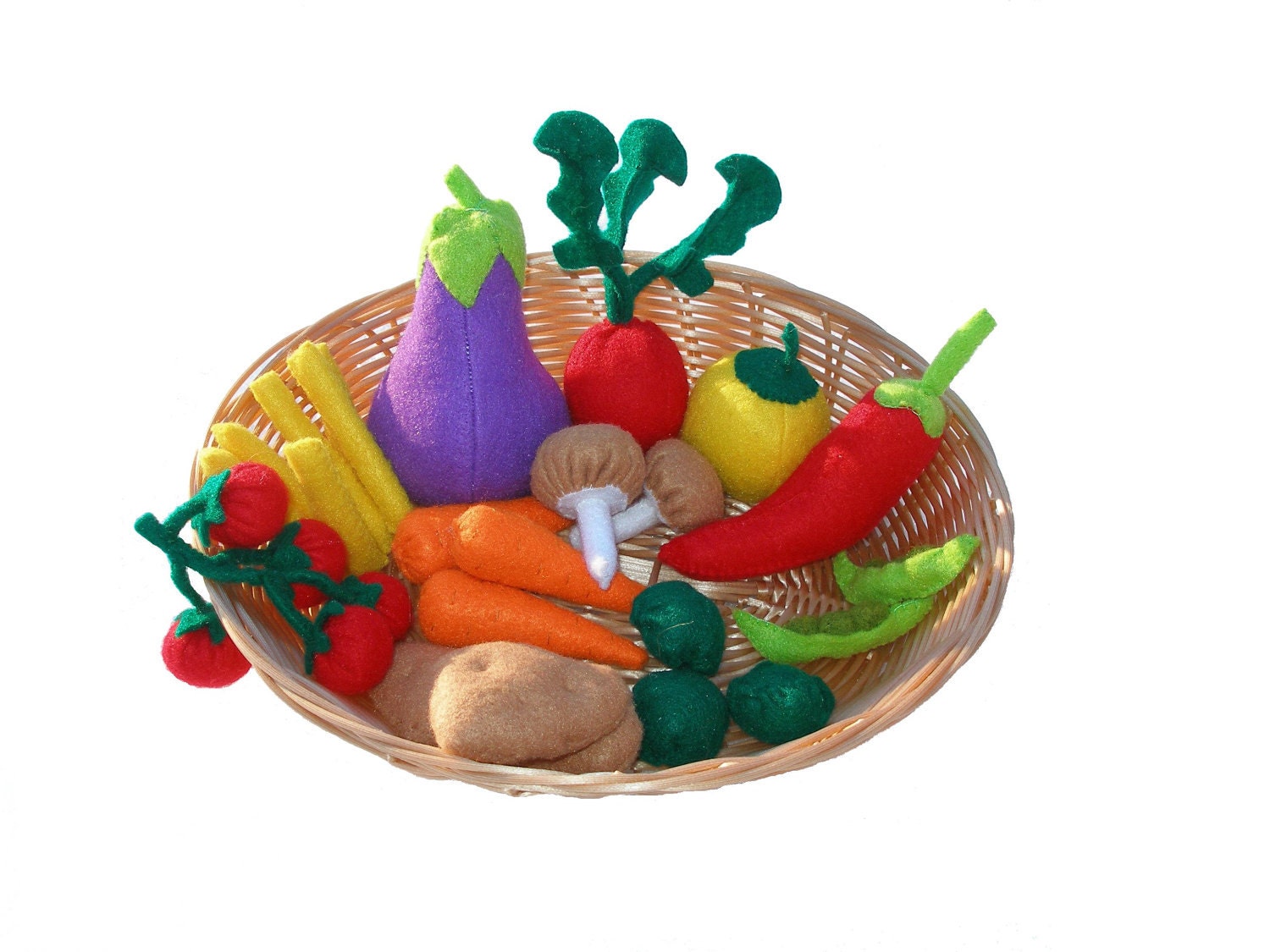Felt food vegetables big set